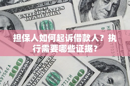 武汉担保人如何起诉借款人？执行需要哪些证据？