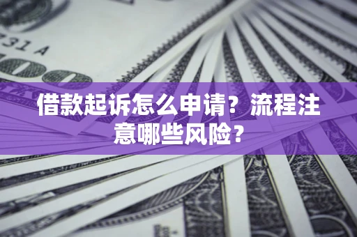 武汉借款起诉怎么申请？流程注意哪些风险？